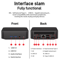 Mini PC de Alto Rendimiento, Core Quad Core N95, Mini PC para Juegos, Portátil, DDR4 8GB, SSD 512GB, Gráficos Integrados