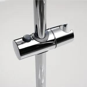 Stainless Steel Slide Bar Shower Head Adjustable Sliding Bar Round Handheld Shower Sliding Bar