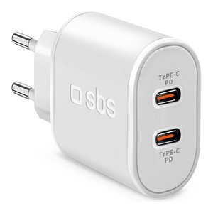 Caricabatterie USB <b>Type</b>-<b>C</b> WALL <b>CHARGER</b> 20W Dual Port White TETRPD20CCW - Product Image 1