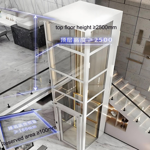 Elevador automático de seguridad para pasajeros de 2 a 5 pisos, elevador de Villa con máquina de tracción sin engranajes para residencias y hoteles - Product Image 5