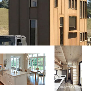Moderna caravana de acero para 4 personas, negra, con cocina extraíble, suelo de madera y diseño cómodo. - Product Image 3