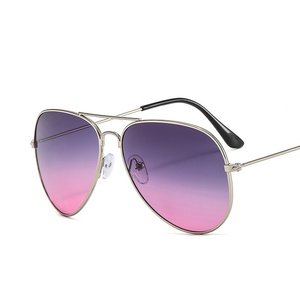 Nuovi Occhiali da Sole <span class=keywords><strong>Aviator</strong></span> con Doppio Ponte per Uomo e Donna, Montatura in Lega, Lenti Sfumate Oceaniche - Product Image 6