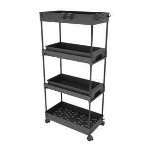 Kitchen Storage Rack 4 Layers <b>Pull</b>-Out Movable <b>Trolley</b> For Bedroom Kitchen Multi-Purpose - Product Image 5
