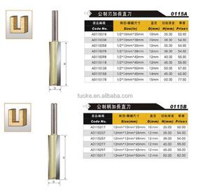 <span class=keywords><strong>Fraise</strong></span> droite pour bois Arden 0115 TCT, tige 12 mm x 12 mm x <span class=keywords><strong>50</strong></span> mm, lame longue en carbure de 6 mm de diamètre pour outils de travail du bois, marque TUOKE - Product Image 4