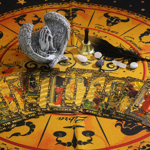 Baraja de <span class=keywords><strong>Tarot</strong></span> New Waite Personalizada al por Mayor, Edición de Coleccionista, Impermeable, con Lámina Dorada PET, Caja de Color - Product Image 4