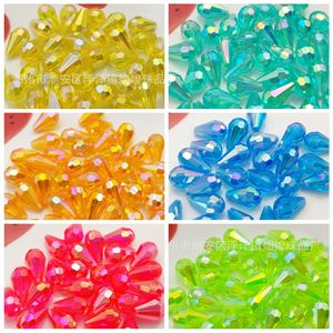 Chaozhou Teardrop Acrylic Beads Green 10mm For <b>Bracelet</b> Making Jewelry Components - Product Image 4