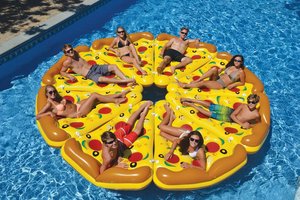 Chaise longue flottante gonflable en PVC pour divertissement aquatique, type lit flottant ou plateforme de jeu - Product Image 6