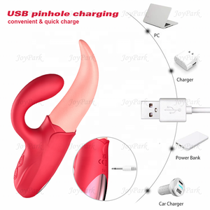 JoyPark 10 Geschwindigkeit frequenz Gefälschte elektrische Schnalle Rosa Zunge Orale Klitoris Saugen Vibrator Wasserdichtes Silikon ABS Sexspielzeug Frauen - Product Image 4