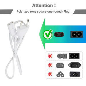 สายไฟสีขาว EU 2 ขา แบบ C7 ยาว 1.5 เมตร, 220V <span class=keywords><strong>AC</strong></span> มาตรฐาน <span class=keywords><strong>KEMA</strong></span> <span class=keywords><strong>KEUR</strong></span> CEE ขนาด 0.75 มม.² สายแบบเลข 8 - Product Image 2