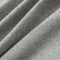 Tela de Cortina Transparente con Aspecto de Lino 100% Poliéster, Tela para Cortinas Gris Azul que Filtra la Luz, Venta al por Mayor