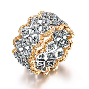 Anello Vintage con Design a Corona a Nido d'Ape in Pizzo per Donne - Product Image 1