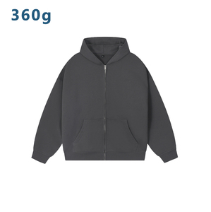 Felpa con Cappuccio Sportiva da Uomo 360 Grammi, Tinta Unita, con Zip, Antirughe, Stampa Digitale, per Giovani - Product Image 1