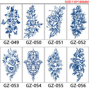 สติกเกอร์รอยสักชั่วคราวกันน้ำสำหรับผู้หญิงแฟชั่น OEM 15วันน้ำผลไม้สมุนไพรกึ่งถาวรที่ติดทนนานศิลปะบนร่างกาย - Product Image 6