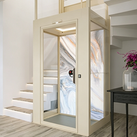 Ascensore Idraulico Domestico Sicuro da 400kg per 1-3 Persone, Elevatore Residenziale per Villa di Piccole Dimensioni fino a 12m per Case a 2-3 Piani