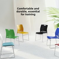 Chaise de conférence contemporaine Leer pour hôtel/bureau - Empilable, sans accoudoirs, base en métal, mobilier commercial