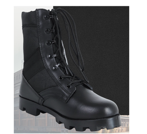 Chaussures de combat respirantes en daim TSB910, semelle extérieure en caoutchouc SIWAR FARDC, cuir de vache noir, bottes tactiques robustes pour hommes - Product Image 5