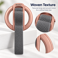 Support de téléphone magnétique amélioré BUKU avec dragonne tressée durable, logo personnalisé et anneau pliable