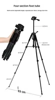 Trépied professionnel en aluminium flexible pour extérieur avec télécommande, niveau à bulle et verrouillage rapide pour la pêche de nuit, portable, pour téléphone portable et appareil photo