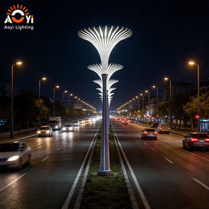 Lámpara Solar con Forma de Hoja de Ginkgo - Iluminación Moderna para Paisajes Urbanos, Zonas Acuáticas y Pasillos Peatonales - Product Image 3
