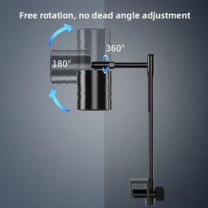 Lámpara <span class=keywords><strong>LED</strong></span> Giratoria para <span class=keywords><strong>Acuario</strong></span>, 7W, 3 Modos de Color, Clasificación IP65, Aluminio, Regulable, para Cultivo de Plantas de Agua Dulce - Product Image 5