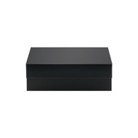 Boîte d'emballage cadeau de stockage pliable magnétique de luxe rigide noir fantaisie boîte cadeau en carton de papier chaud pour bougie mate