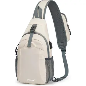 하이킹 여행 사용자 정의 방수 폴리 에스터 조정 가능한 스트랩 어깨 RFID 지갑 가슴 가방 크로스 바디 슬링 백