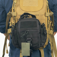 Sac banane tactique universel MOLLE pour l'extérieur, sac à bandoulière pour appareil photo, sac à dos multifonctionnel, camouflage, équipement de pêche, fermeture éclair étanche