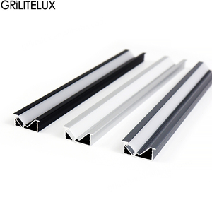 Profilé en aluminium LED, diffuseur de bande LED encastrée, éclairage oblique à 45 degrés, éclairage LED caché sous l'armoire - Product Image 4