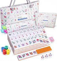 Geling Skillful Manufacture – Nouveaux jeux de mahjong américains de 160 tuiles, blancs, en promotion, idéaux pour les cadeaux d'anniversaire