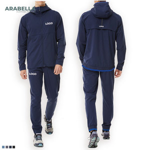 Arabella 2025 Custom Logo Sublimation Black Nylon Gym Wear Zipper Reflective Workout <strong>Tracksuits</strong> For Men - Product Image 1