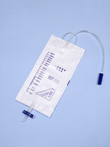 Sac de drainage urinaire jetable en PVC imperméable, biocompatible, stérile, certifié ISO13485, à haut débit, pour collecte d'urine en milieu hospitalier, insufflateur - Product Image 1
