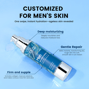 Gel Idratante a Base d'Acqua <span class=keywords><strong>per</strong></span> la Cura della <span class=keywords><strong>Pelle</strong></span> Maschile, <span class=keywords><strong>Crema</strong></span> <span class=keywords><strong>Viso</strong></span> Rinfrescante con Controllo dell'Oleosità e Acido Ialuronico - Product Image 6