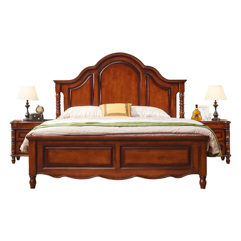 חדר שינה ריהוט עדין מודרני סגנון מאסטר שינה כפול מלא גובה תיבת מיטת
