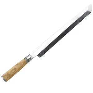 KITCHENCARE Damasco Acero 27cm Cuchillo de cocina japonés personalizado Madera Profesional Sashimi Cuchillo para filetear
