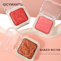 Palette de blushs cuites OEM haute pigmentation, marque privée, effet marbré, longue tenue, soyeux, hydratant, pour peaux claires, moyennes et foncées