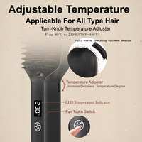 Brosse sèche-cheveux et lisseur électrique portable tout-en-un à flux d'air PTC/NTC, contrôlée par application, pour hôtel – Vente chaude