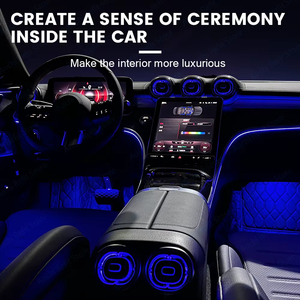 Éclairage d'ambiance intérieur amélioré W205, 3 couleurs, <span class=keywords><strong>64</strong></span> couleurs, pour grilles de ventilation Mercedes-Benz Classe <span class=keywords><strong>C</strong></span> W205 GLC X253, lumière de ventilation 12V A/<span class=keywords><strong>C</strong></span> - Product Image 4