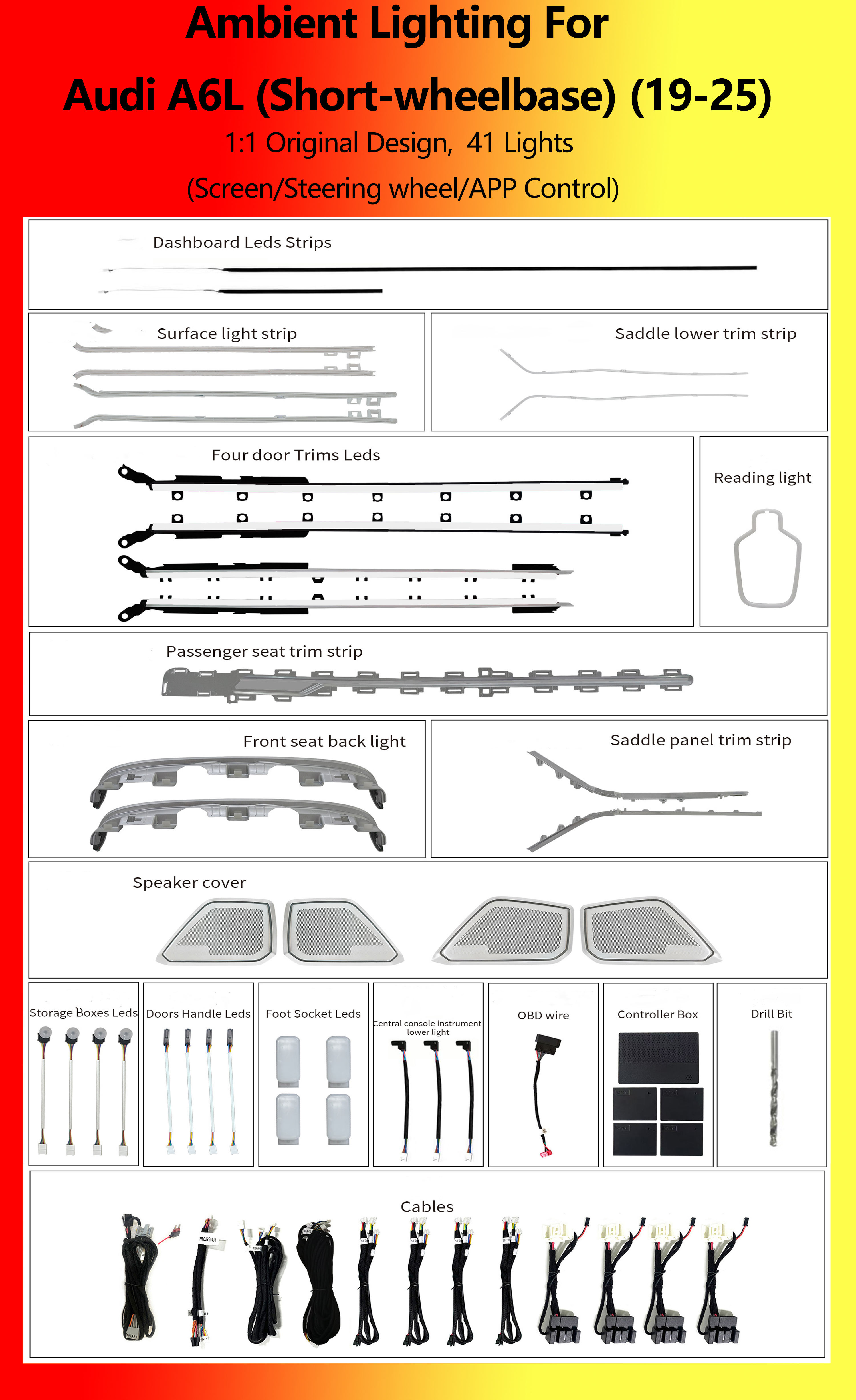 Audi A6L (Short-wheelbase) RGB 41 Lights