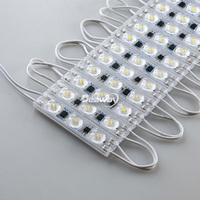 Module LED étanche IP65 à haute fidélité des couleurs (CRI) AC 220V/110V SMD3030 3 LED 2W Blanc froid, Blanc chaud, Bleu pour caissons lumineux publicitaires