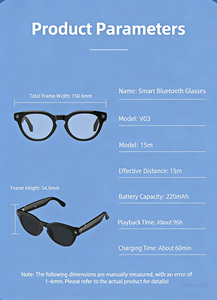 Lunettes Intelligentes IA avec Caméra 800W, <span class=keywords><strong>Photo</strong></span> HD, Traduction, Enregistrement Vidéo et Appel, Anti-Lumière Bleue, Lunettes de Vue et de Soleil - Product Image 5