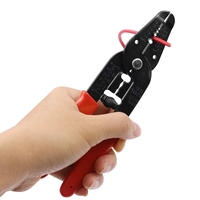 Pince à dénuder les fils Pince à sertir multifonctionnelle pour électricien Outils de dénudage de câbles de réseau Extracteur de câbles de réseau
