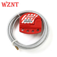 Verrou de sécurité réglable en acier WZNT avec câble, dispositif de blocage LOTO avec déport de 70 mm et 2 clés