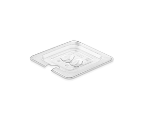 GN Container <b>Lid</b> 1/6 Clear <b>With</b> Notch Reusable Food Grade <b>Lid</b> For 1/6 Steam <b>Pan</b> Buffet Line - Product Image 1