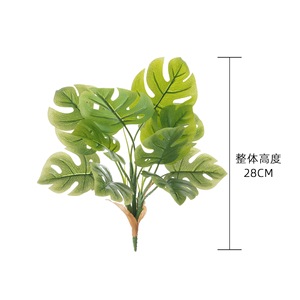 Plante artificielle CallaFloral Monstera Deliciosa 28cm en tissu huilé, décoration de mariage, verdure - Product Image 4