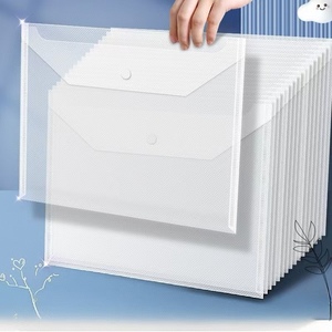 <strong>Custom</strong> A5/A4 Transparent Plastic <strong>Document</strong> Bag PP Material Presentation <strong>Folder</strong> with Snap Button Printed <strong>File</strong> Enclosure - Product Image 2