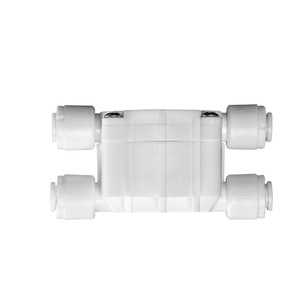 Válvula de cuatro vías de 1/2 pulgada de conexión rápida para purificador de agua, máquina de agua pura, plástico, compatible con sistemas de ósmosis inversa. - Product Image 1