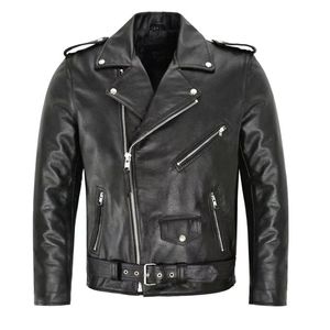 Chaqueta <span class=keywords><strong>de</strong></span> <span class=keywords><strong>Cuero</strong></span> PU para Hombre, Corte Ajustado, Abrigo <span class=keywords><strong>de</strong></span> Invierno y Otoño, Cierre <span class=keywords><strong>de</strong></span> Cremallera, Manga Larga, Estilo Motero, Ropa Transfronteriza - Product Image 1