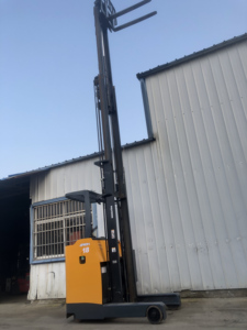 Battery-Powered Forklift for Restaurants Machinery Repair for Komatsu 1.5Ton Electric Reach Truck New <b>Stand</b>-On Three-Stage Mast - Product Image 2