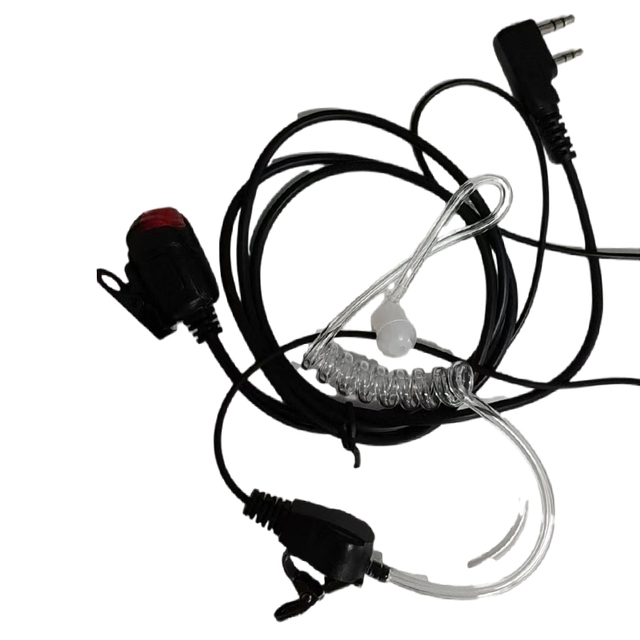2 Pin K Plug PTT Air Acoustic Tube Earphone for Walkie Talkie Portable Radio Headset