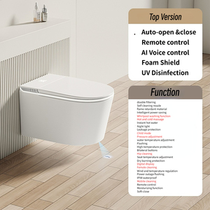 Cao cấp một mảnh tự động treo tường thiết bị vệ sinh thông minh <span class=keywords><strong>WC</strong></span> gốm phòng tắm treo tường với P-trap thoát nước - Product Image 3